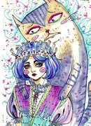 Девушка и кошка